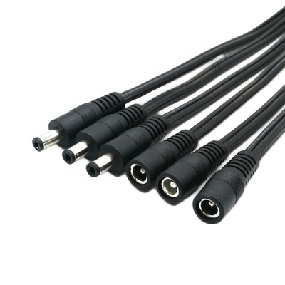 câble d'extension hommes-femmes de C.C de la corde 5.5x2.5mm d'alimentation CC de 12V 24V