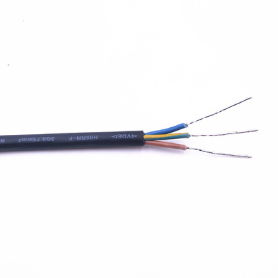 3X0.75mm2 câble flexible engainé en caoutchouc du câble H05RN-F taux de pression moteur CSP