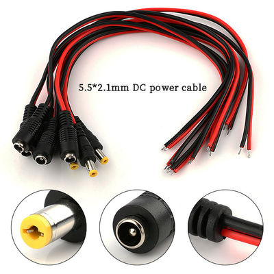 qualité  5.5x2.1mm DC Power Cord 1m 2m 3m Power Adapter Extension Cable For CCTV Camera usine