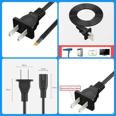 qualité  2 Pin CCC Power Cord Electrical Two Core Plug For Audio Home Appliances usine