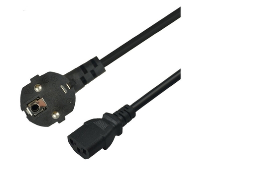 2 couleur de noir de longueur du cordon de secteur de VDE de fourche 8ft pour l'ordinateur portable