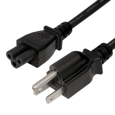 L'UL a approuvé la prise des Etats-Unis 3 Pin Black Computer Power Cord de cordon du secteur C13 du CEI 320